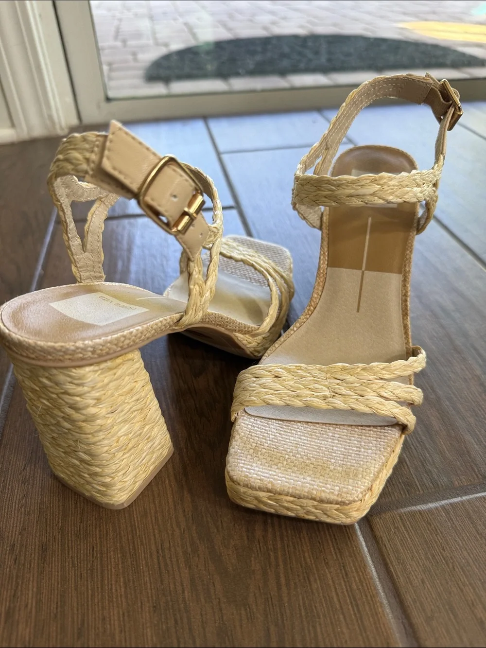 Dolce Vita Natural Braided Wedge Sandals